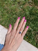 Vicenza - Piazzetta Palladio 2 - Anello Soprana Donna ZAFFIRO in Oro bianco Zaffiro blu 0.58 Ct ANM6X4 ZF - ANM6X4 ZF